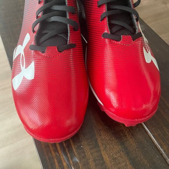 Under Armour Mens Size 13 Baseball Cleats Shoes Red Black Athletic NEW MLB - Picture 2 of 7